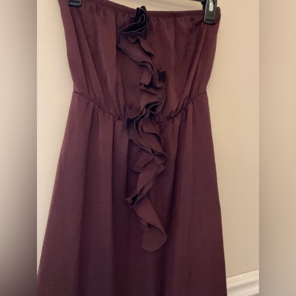 Banana Republic XS Maroon Strapless Dress - Picture 2 of 3